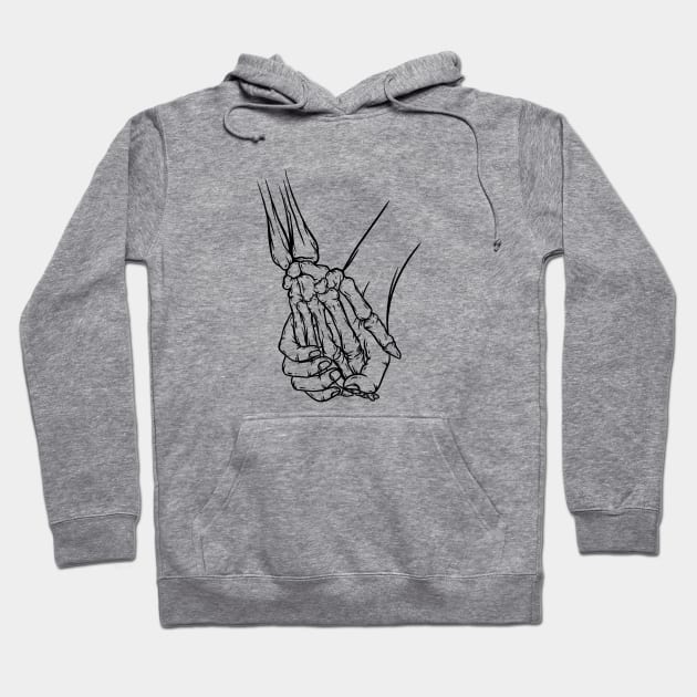 Holding Deaths Hand x Inktober 22 Hoodie by P7 illustrations 